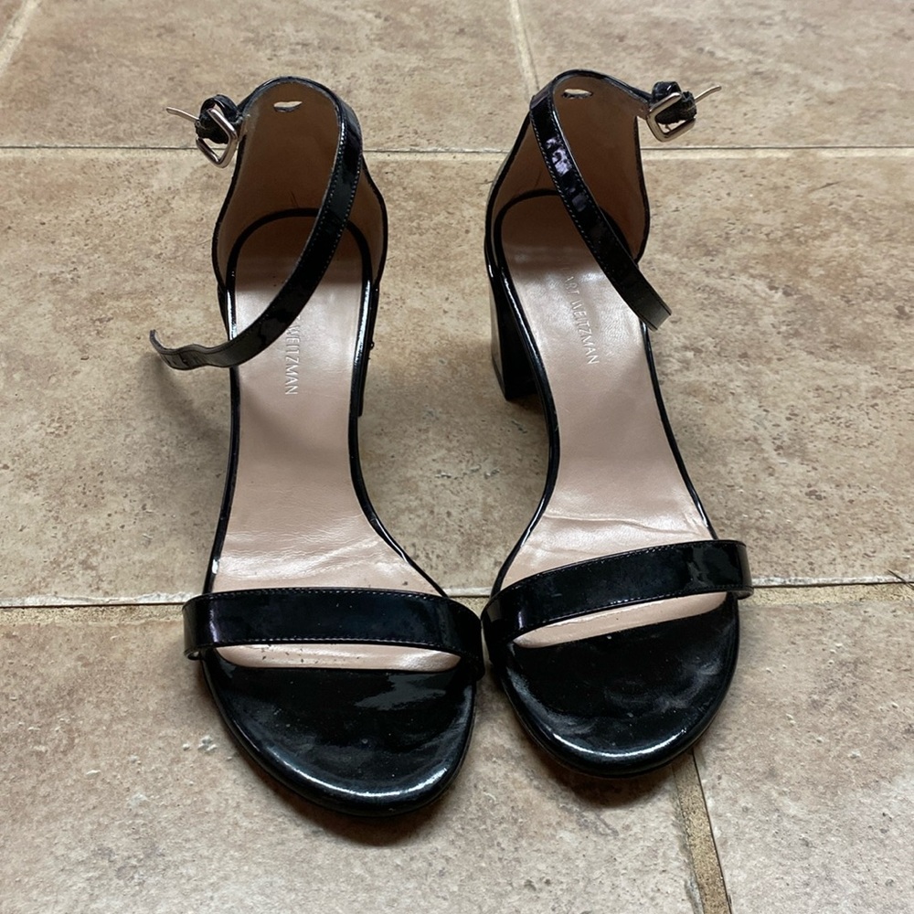 Stuart weitzman patent leather sandals